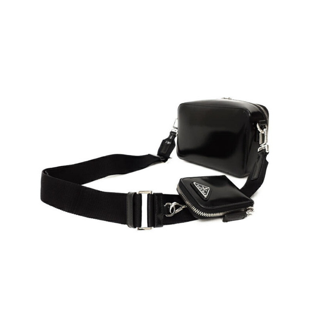 Prada Black Leather Brique Shoulder Bag - Picture 2 of 9